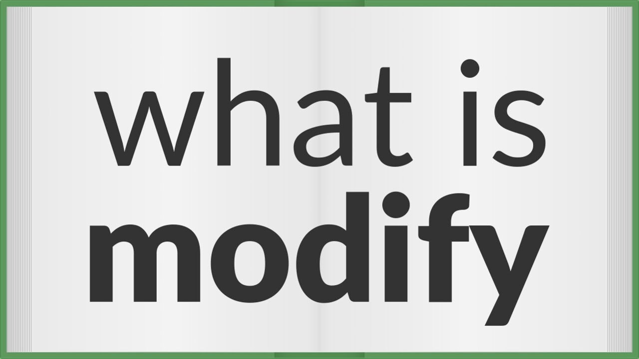 modify - 修正する - ScientificVerse