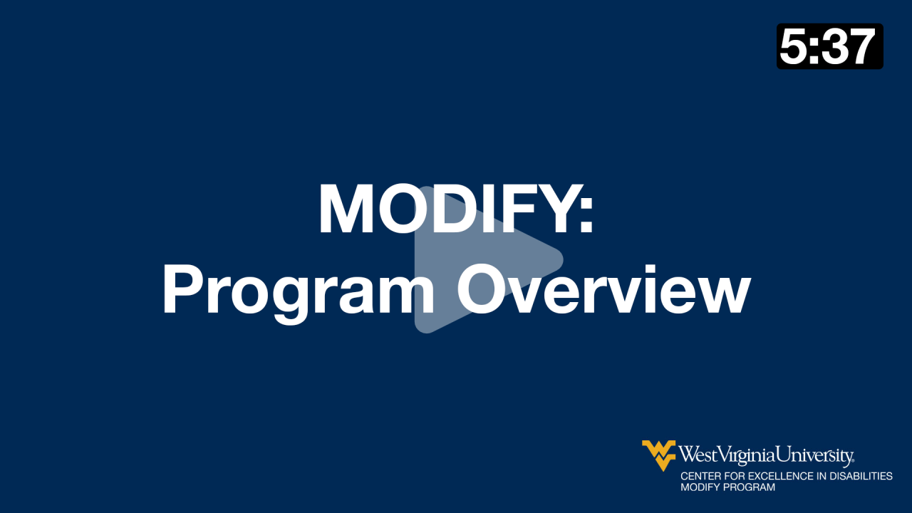 MODIFY | Center for Excellence in Disabilities